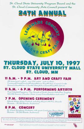 Lemonade Concert and Art Fair poster, St. Cloud State University