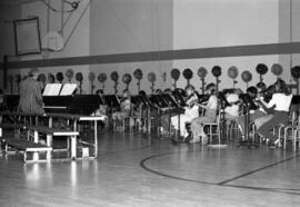 Children play musical instruments during a concert, St. Cloud State University