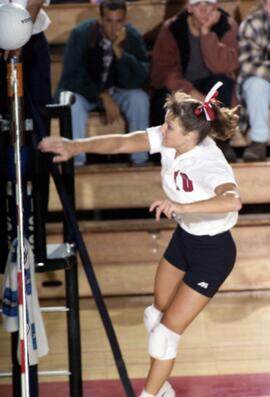 Swen Minnema during a volleyball match against Augustana College, St. Cloud State University