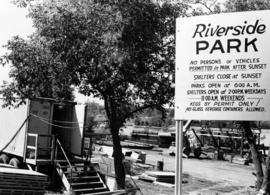 Riverside Park during the construction of the new University Drive bridge