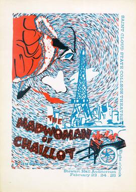 The Madwoman of Chaillot theatre production poster, St. Cloud State University