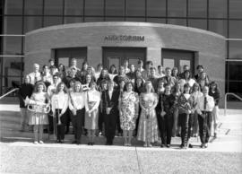 Symphonic band outside of Stewart Hall (1948), St. Cloud State University