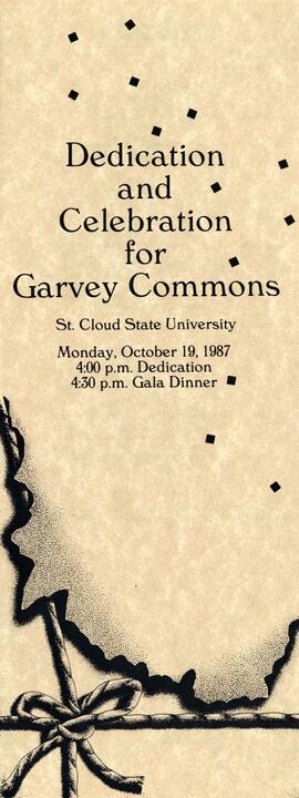 Dedication program for Garvey Commons (1963), St. Cloud State University