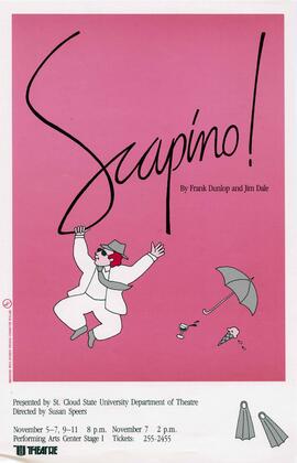Scapino! theatre production poster, St. Cloud State University