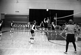 St. Cloud State volleyball play a match against the University of South Dakota-Brookings