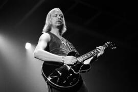 Kansas guitarist Kerry Livgren performs at Halenbeck Hall (1965), St. Cloud State University