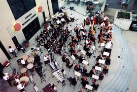 An orchestra plays, Lemonade Concert and Art Fair, St. Cloud State University