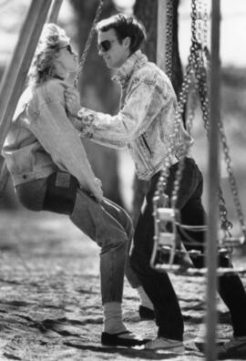 Sherry Kiffmeyer and Scott Schroeder enjoy Riverside Park