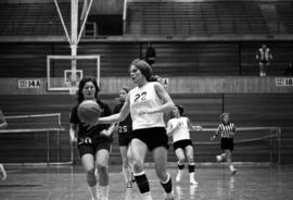 St. Cloud State University women play a basketball game against the University of Minnesota-Duluth