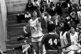 St. Cloud State University alum Sue Wahl during a Minnesota Fillies basketball game at Halenbeck Hall (1965), St. Cloud State University