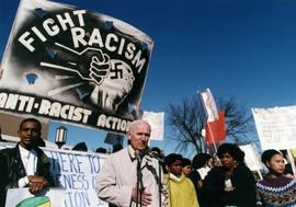 President Brendan McDonald speaks to at a rally, St. Cloud State University