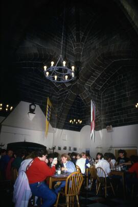 People dine together, Alnwick Castle dining hall, St. Cloud State University