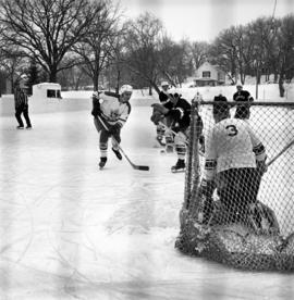 St. Cloud State University plays against Lakehead University in men's hockey