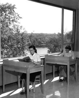 Female students study at Kiehle (1952), St. Cloud State University