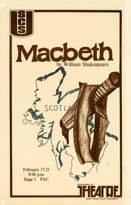 Macbeth theatre production poster, St. Cloud State University