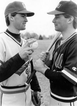 St. Cloud State University baseball player John Dolan and his brother St. John's University baseball player Tom Dolan