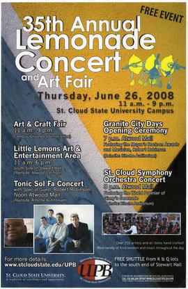 Lemonade Concert and Art Fair poster, St. Cloud State University