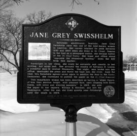 Jane Grey Swisshelm historic marker, St. Cloud State University
