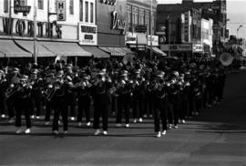 Marching Band performs at the homecoming parade, St. Cloud State University