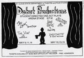 One Act Plays theatre production poster, St. Cloud State University