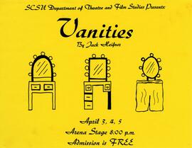 Vanities theatre production poster, St. Cloud State University