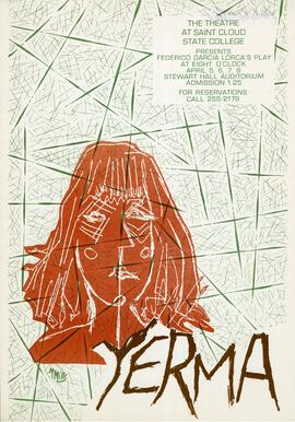 Yerma theatre production poster, St. Cloud State University