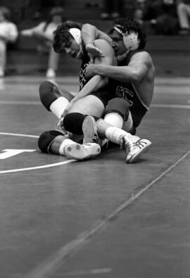 St. Cloud State University Phil Herbold wrestles in a match