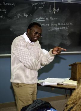 Peter Nayenga teaches a class, St. Cloud State University