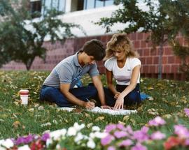 Man and a woman study together, St. Cloud State University