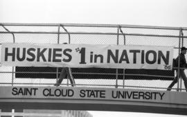 Men's basketball banner, St. Cloud State University