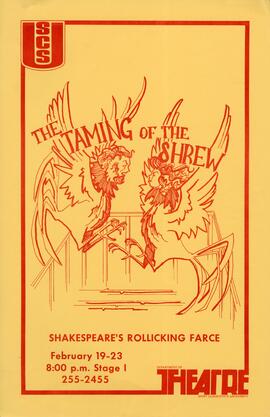 The Taming of the Shrew theatre production poster, St. Cloud State University