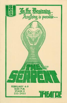 The Serpent theatre production poster, St. Cloud State University