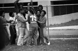 B-SURE women members play flag football, St. Cloud State University