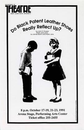 Do Black Patent Leather Shoes Really Reflect Up? theatre production poster, St. Cloud State University