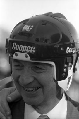 Bill Radovich at the National Hockey Center (1989) groundbreaking, St. Cloud State University