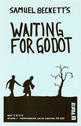Waiting for Godot theatre production poster, St. Cloud State University