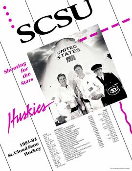 Men's hockey season schedule poster, St. Cloud State University