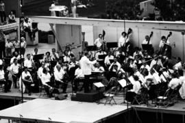 An orchestra plays, Lemonade Concert and Art Fair, St. Cloud State University