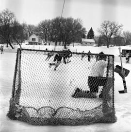 St. Cloud State University plays against Lakehead University in men's hockey