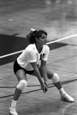 Swen Minnema during a volleyball match against the University of North Dakota, St. Cloud State University