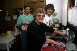 People washing dishes after dinner, Aalborg, Denmark, St. Cloud State University