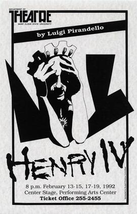 Henry IV theatre production poster, St. Cloud State University