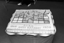 The cake for the 110th anniversary celebration of the establishment of St. Cloud State University