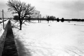 Selke Field (1937) wall and grounds, St. Cloud State University