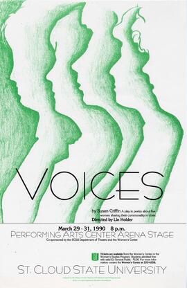 Voices theatre production poster, St. Cloud State University