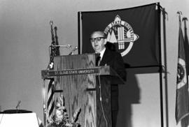 Leonard Silk at the Winter Institute, St. Cloud State University