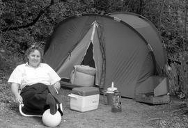 Dianne Glowatzke goes camping, St. Cloud State University