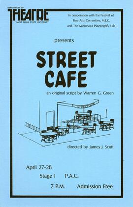 Street Café theatre production poster, St. Cloud State University