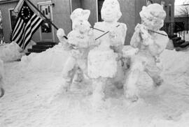 Bicentennial snow sculptures created by Larry Saatzer