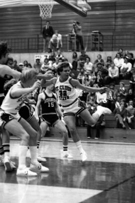 Mike Wendel plays during a game against Augsburg College, St. Cloud State University